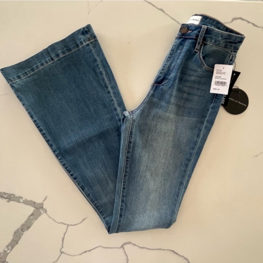 NWT Articles of Society - Blue High Rise Flare Denim Jeans - Size 25 - New